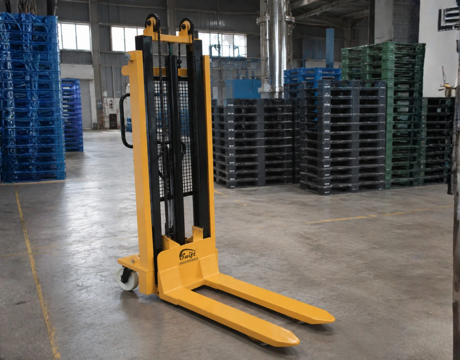 Swift Hydraulic Stacker for Efficient Industrial Material Handling