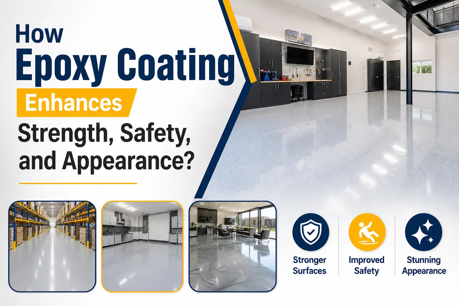 How Epoxy Coating Enhances Strength, Safety, and Appearance?