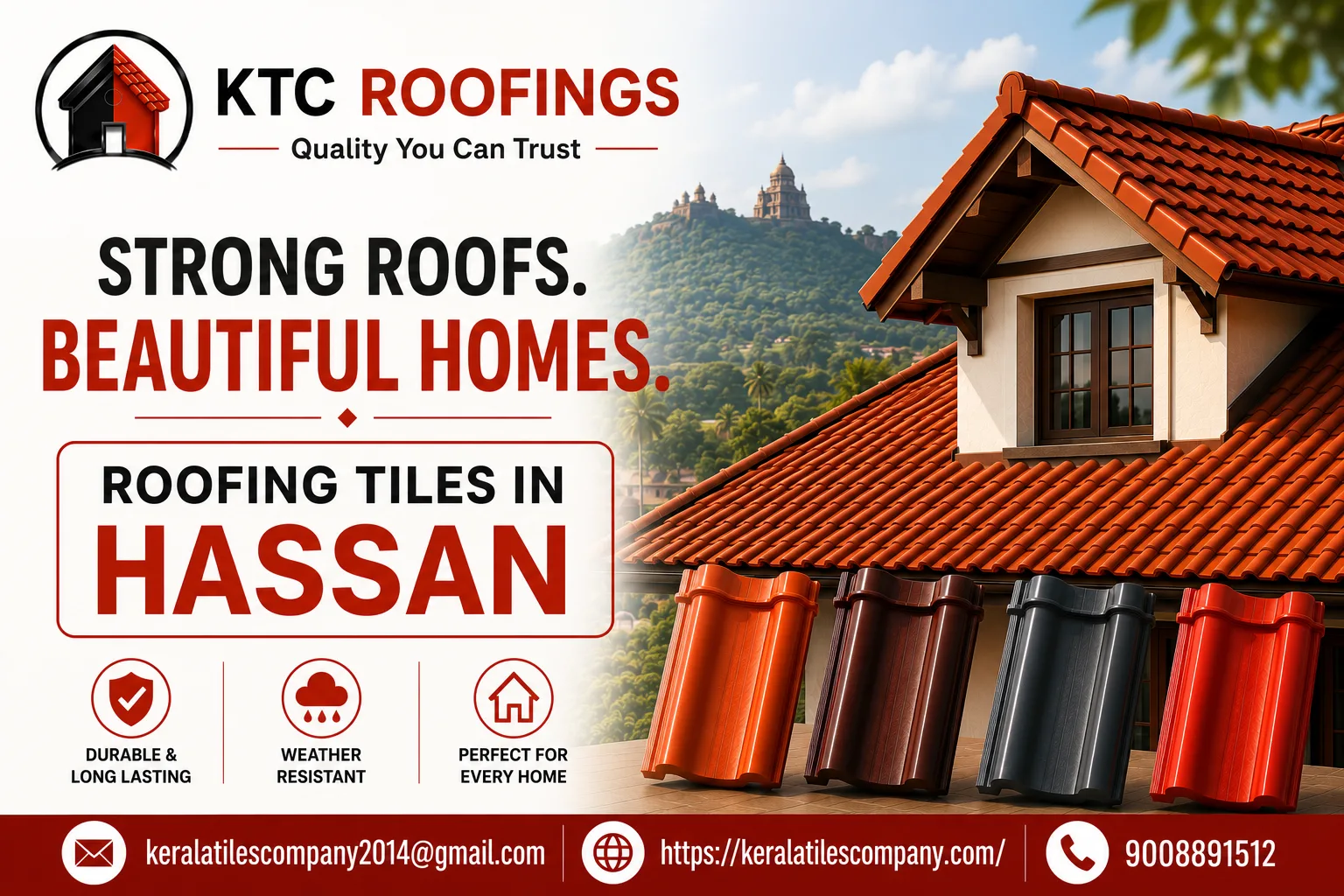 Durable Roofing Tiles for Villas and Commercial Buildings