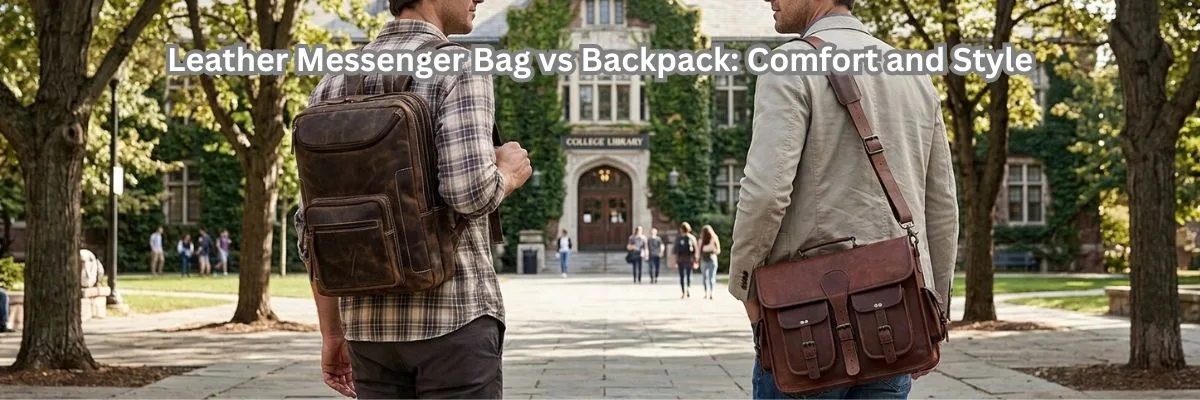 Leather Messenger Bag vs Backpack: Comfort and Style