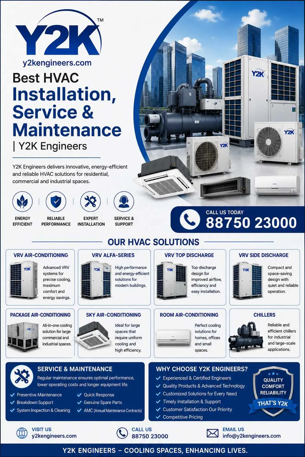 Best HVAC Installation, Service & Maintenance By Y2K Engineers