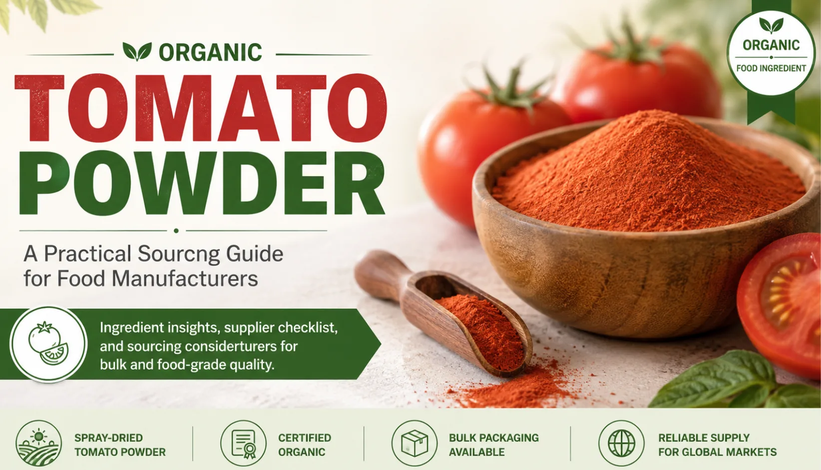Organic Tomato Powder: A Practical Sourcing Guide for Food Manufacturers