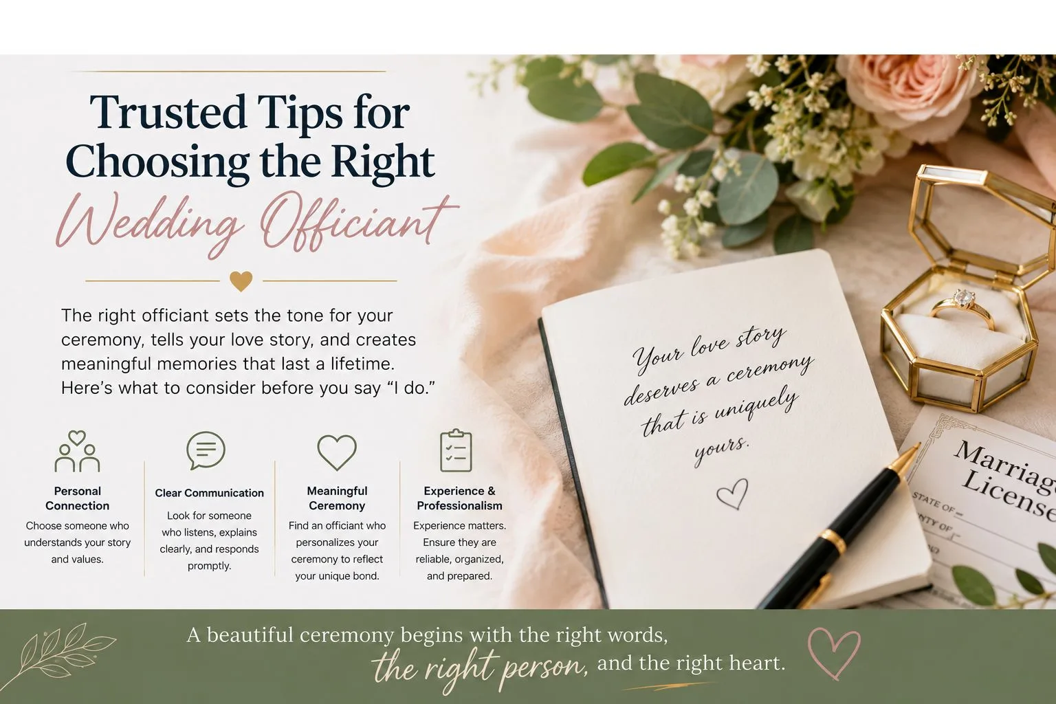 Trusted Tips for Choosing the Right Wedding Officiant