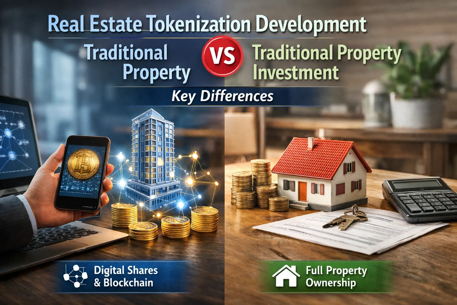 Real Estate Tokenization Development vs Traditional Property Investment: Key Differences