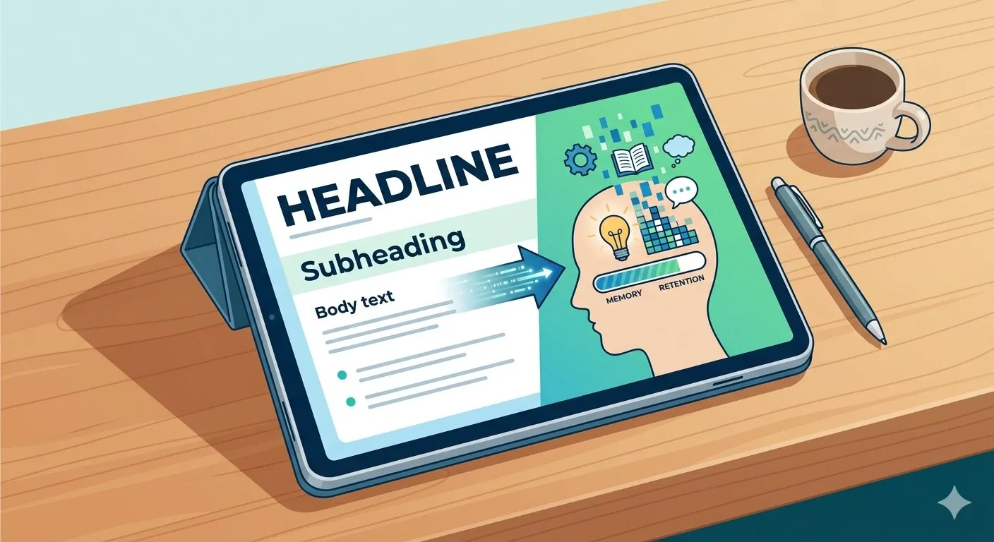 How Text Hierarchy Improves Content Retention?