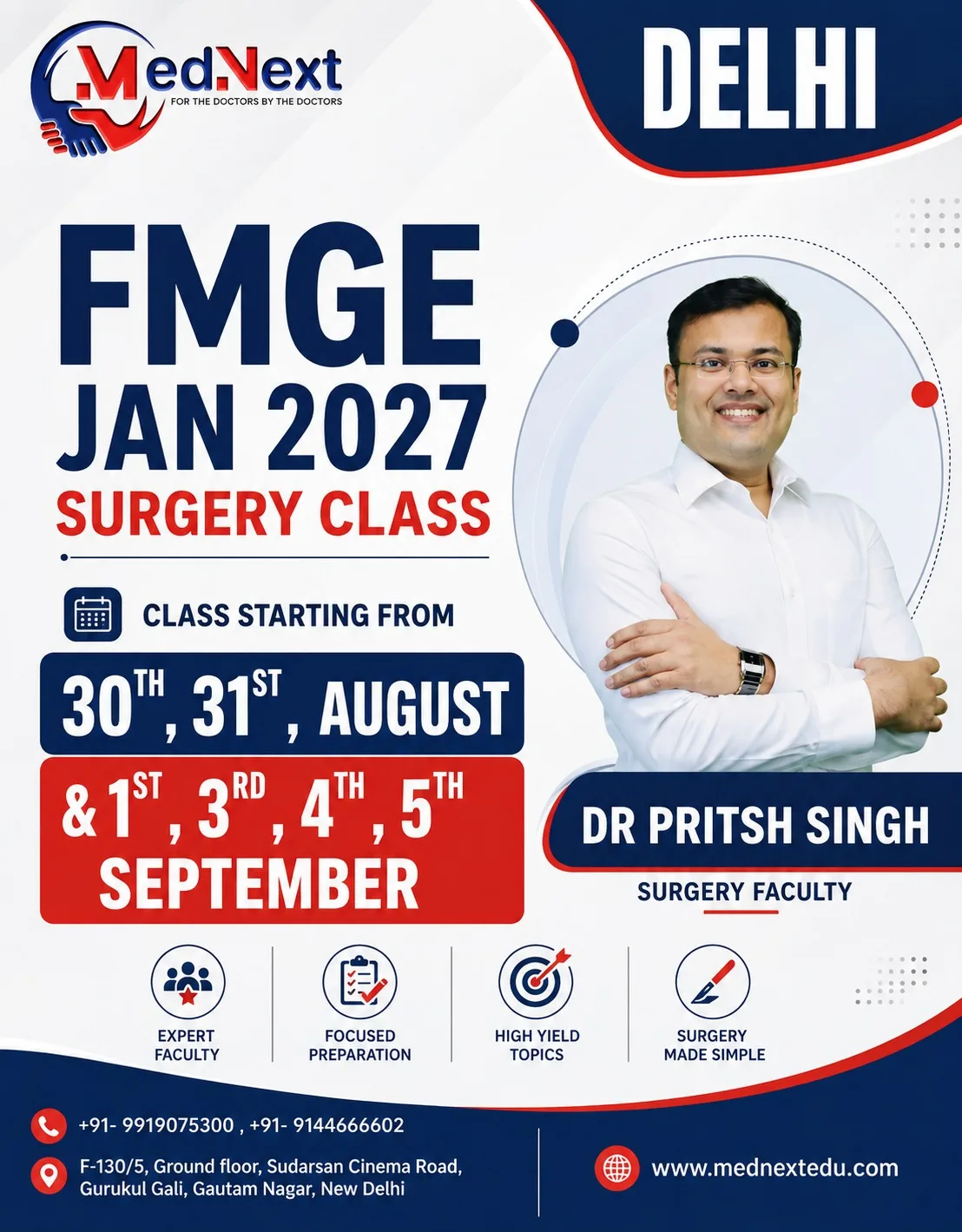 Best FMGE Coaching Institute in Delhi – Mednext Institute for Focused Exam Preparation