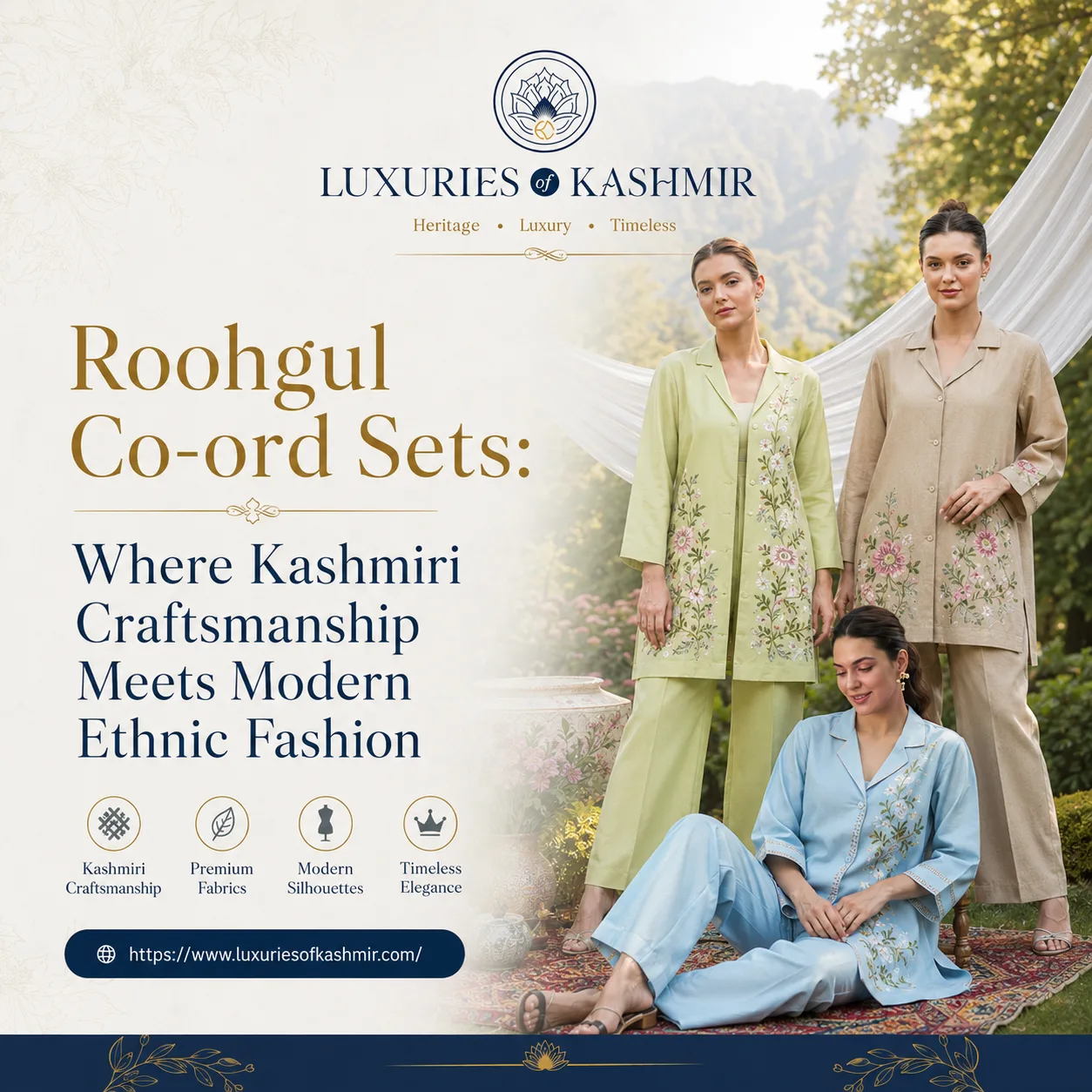Roohgul Co-ord Sets: Where Kashmiri Craftsmanship Meets Modern Ethnic Fashion