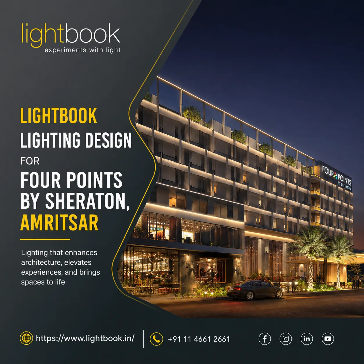 Lightbook's Lighting Design for Four Points by Sheraton, Amritsar
