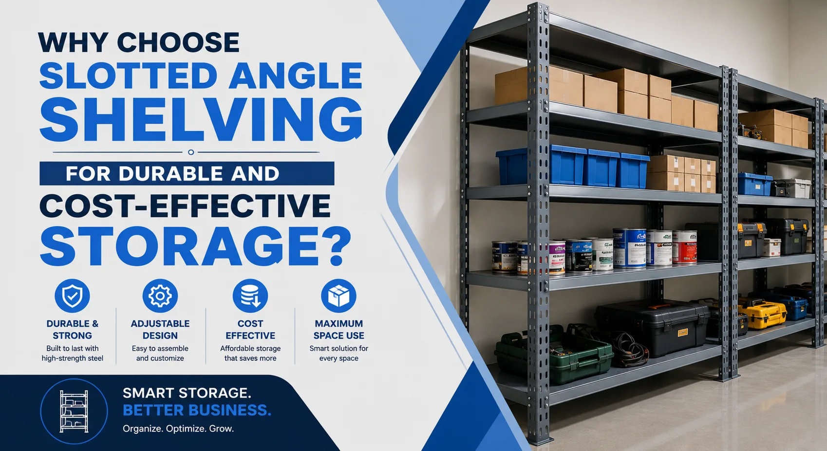 Why Choose Slotted Angle Shelving for Durable and Cost-Effective Storage?
