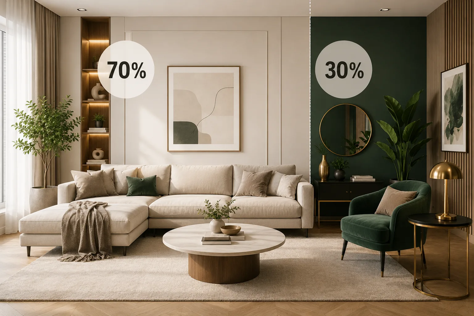 The 70/30 Rule in Interior Design: A Complete Guide