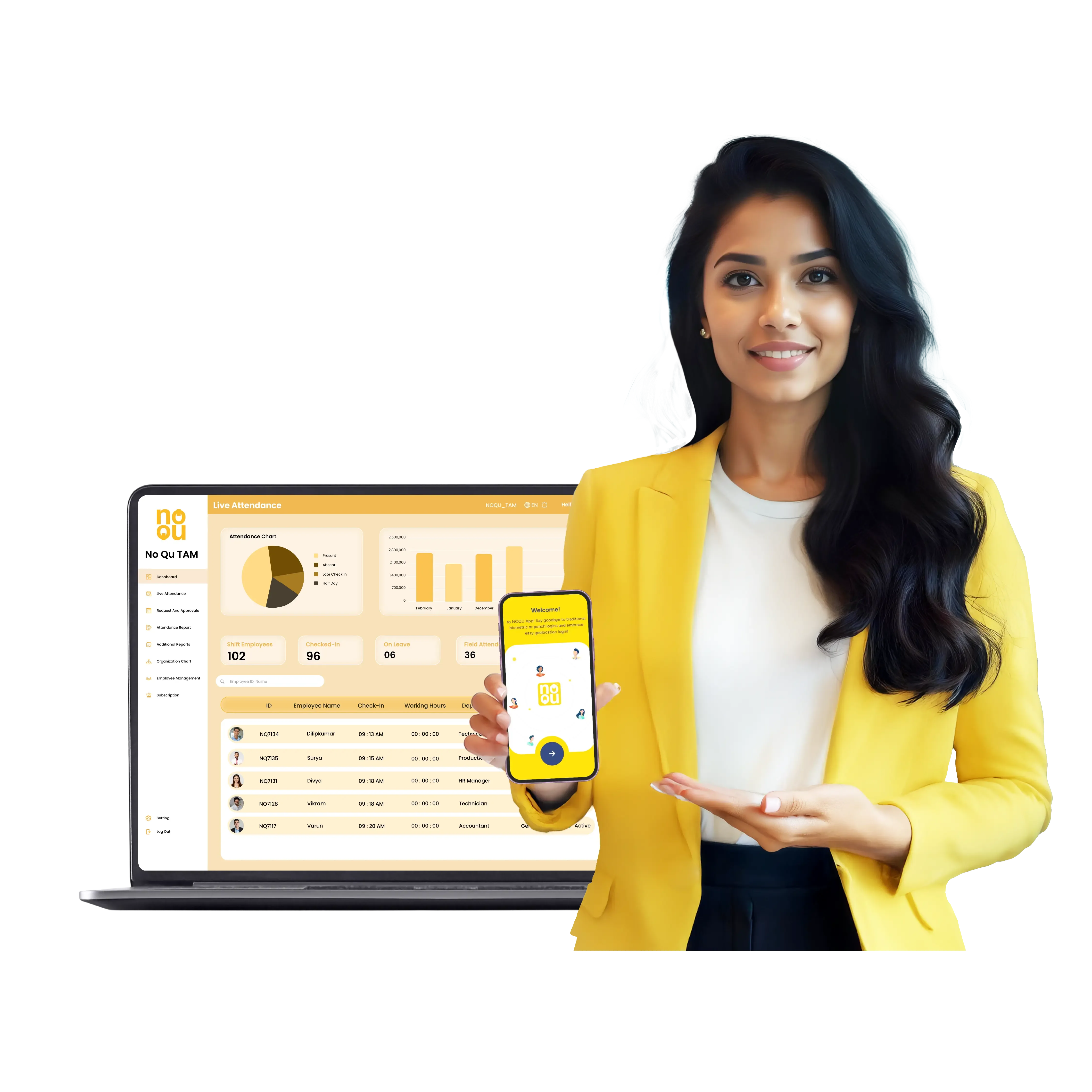 No Qu TAM – Advanced Cloud-Based Employee Attendance Management Platform