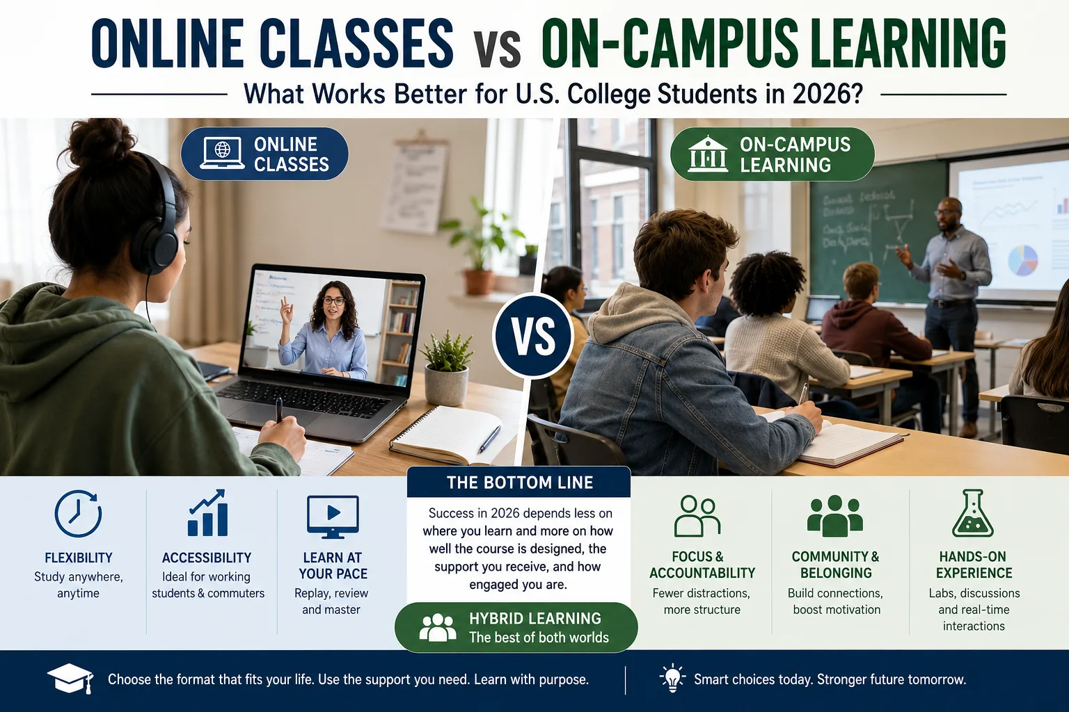 Online Classes vs On-Campus Learning: What Works in 2026?