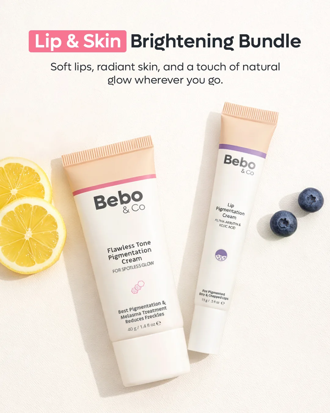 Achieve an Even-Toned Glow with the Lip & Skin Brightening Bundle