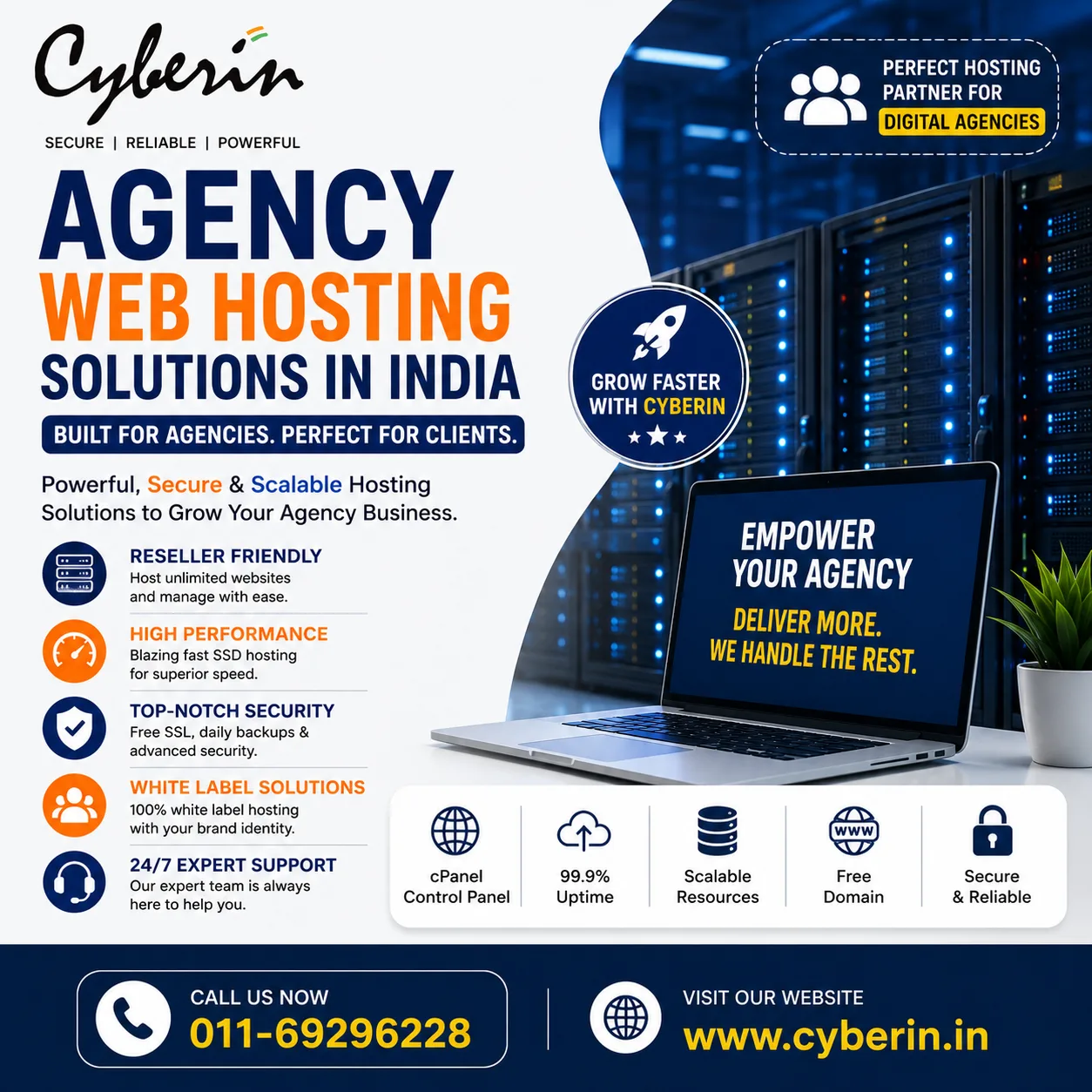 Agency Web Hosting Solutions in India | Cyberin