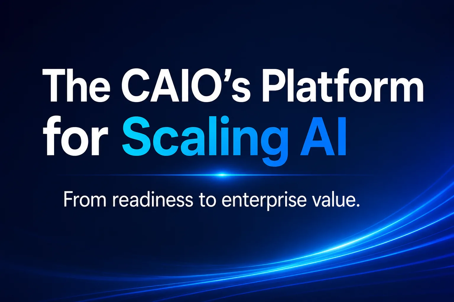 The AI Transformation Advisory Platform Empowering CAIOs to Scale Enterprise AI