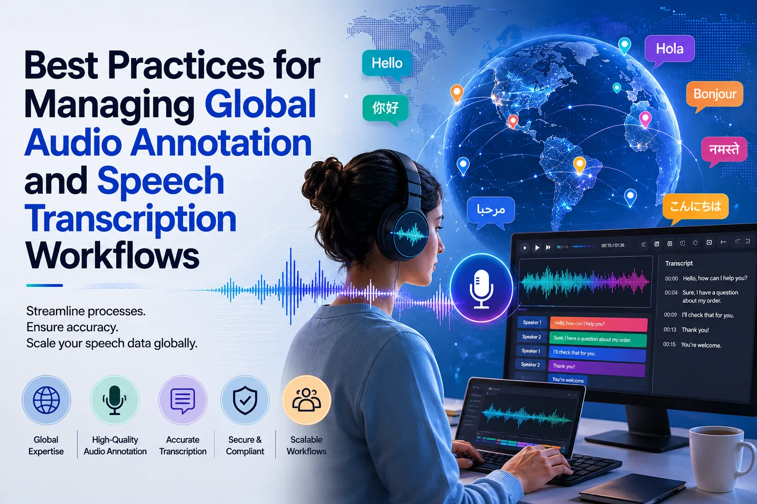 Best Practices for Managing Global Audio Annotation and Speech Transcription Workflows
