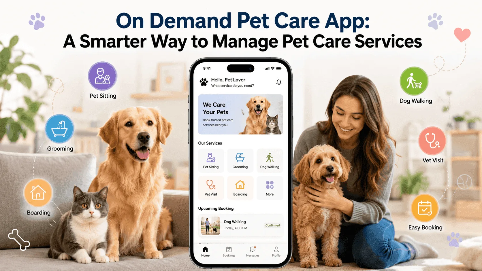 On Demand Pet Care App: A Smarter Way to Manage Pet Care Services