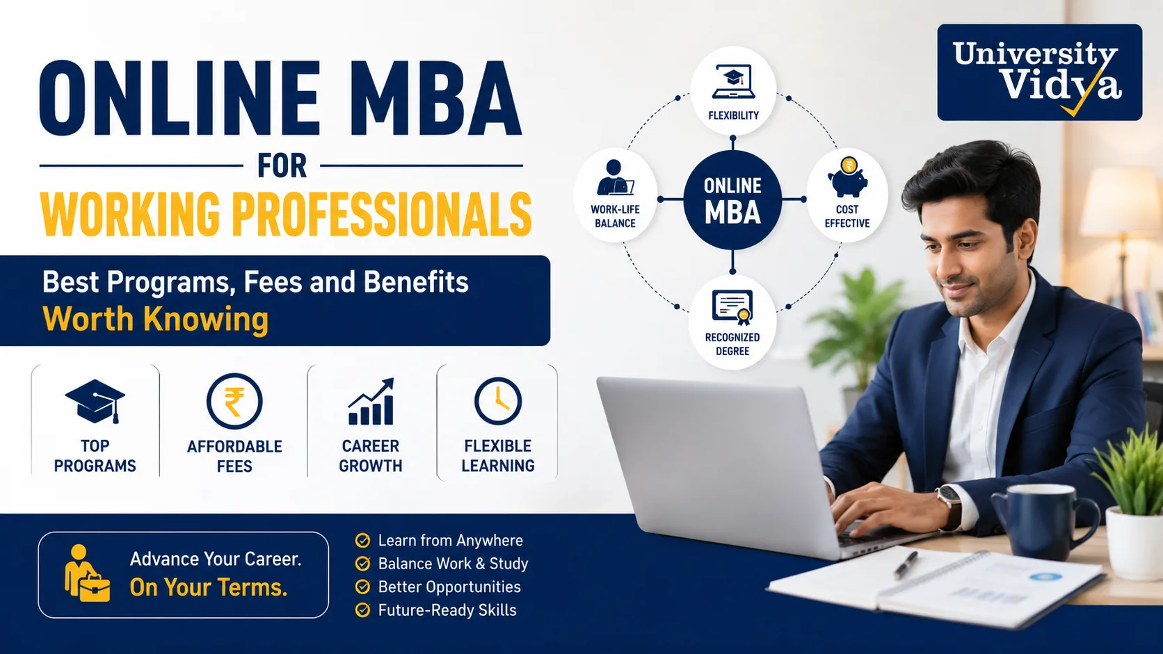 Online MBA for Working Professionals: Best Programs, Fees and Benefits Worth Knowing
