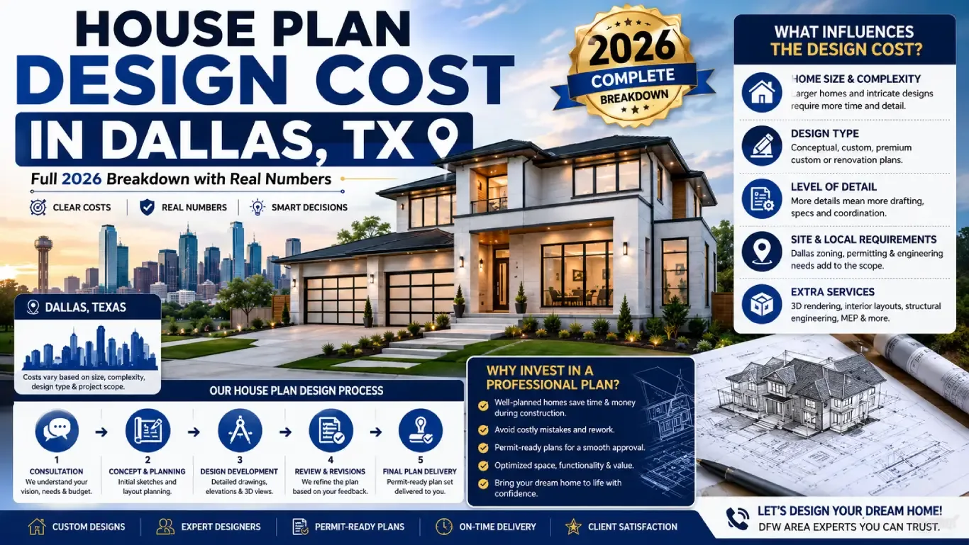 House Plan Design Cost in Dallas TX - Full 2026 Breakdown with Real Numbers