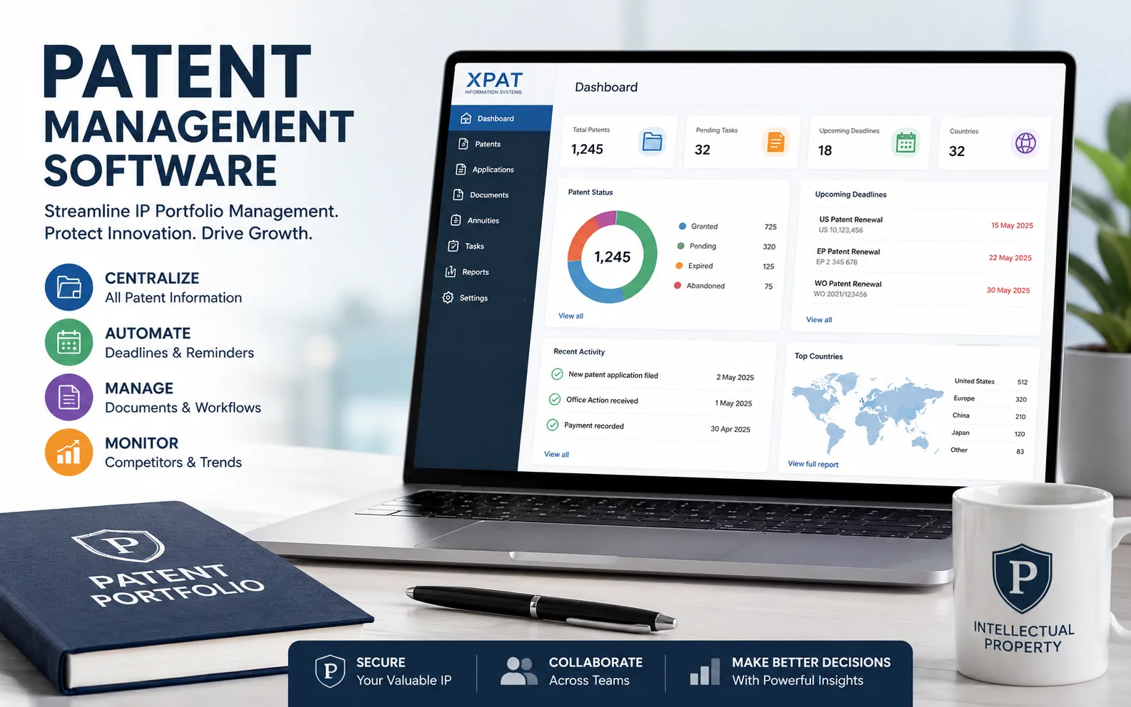 How Patent Management Software Simplifies IP Portfolio Management