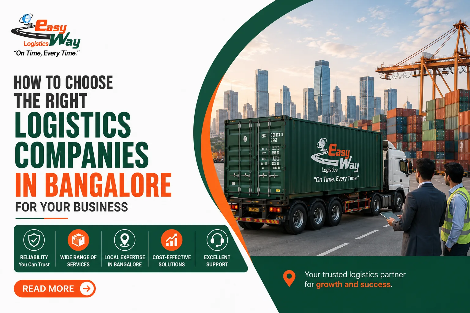 How to Choose the Right Logistics Companies in Bangalore for Your Business   | Easyway Logistics