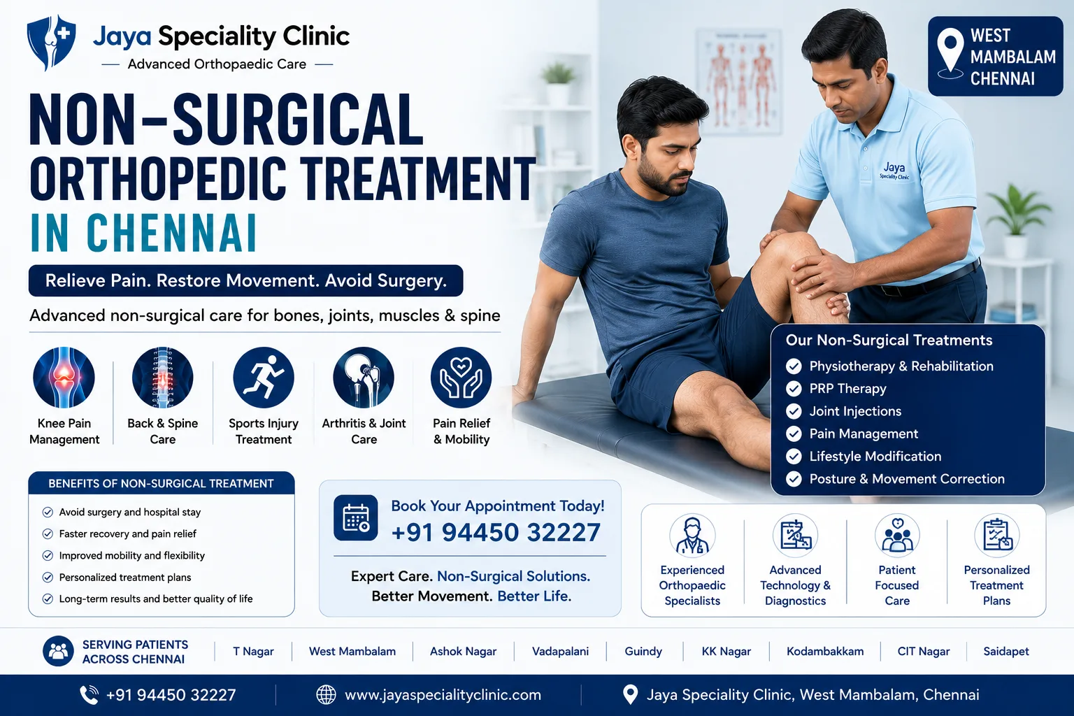 Non-Surgical Orthopedic Treatment in Chennai – Can You Avoid Surgery?