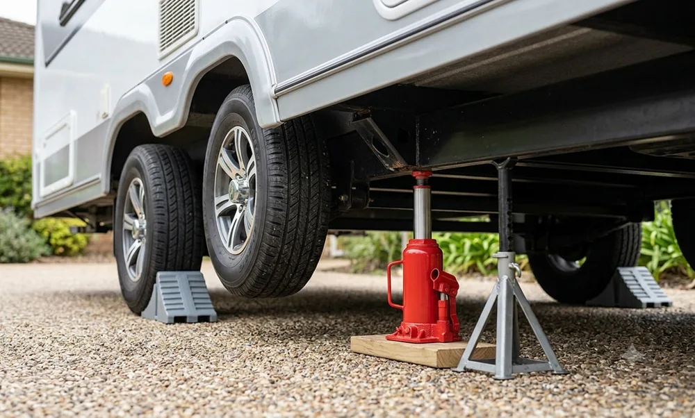 How to Safely Lift a Caravan, Trailer or 4WD with a Hydraulic Jack