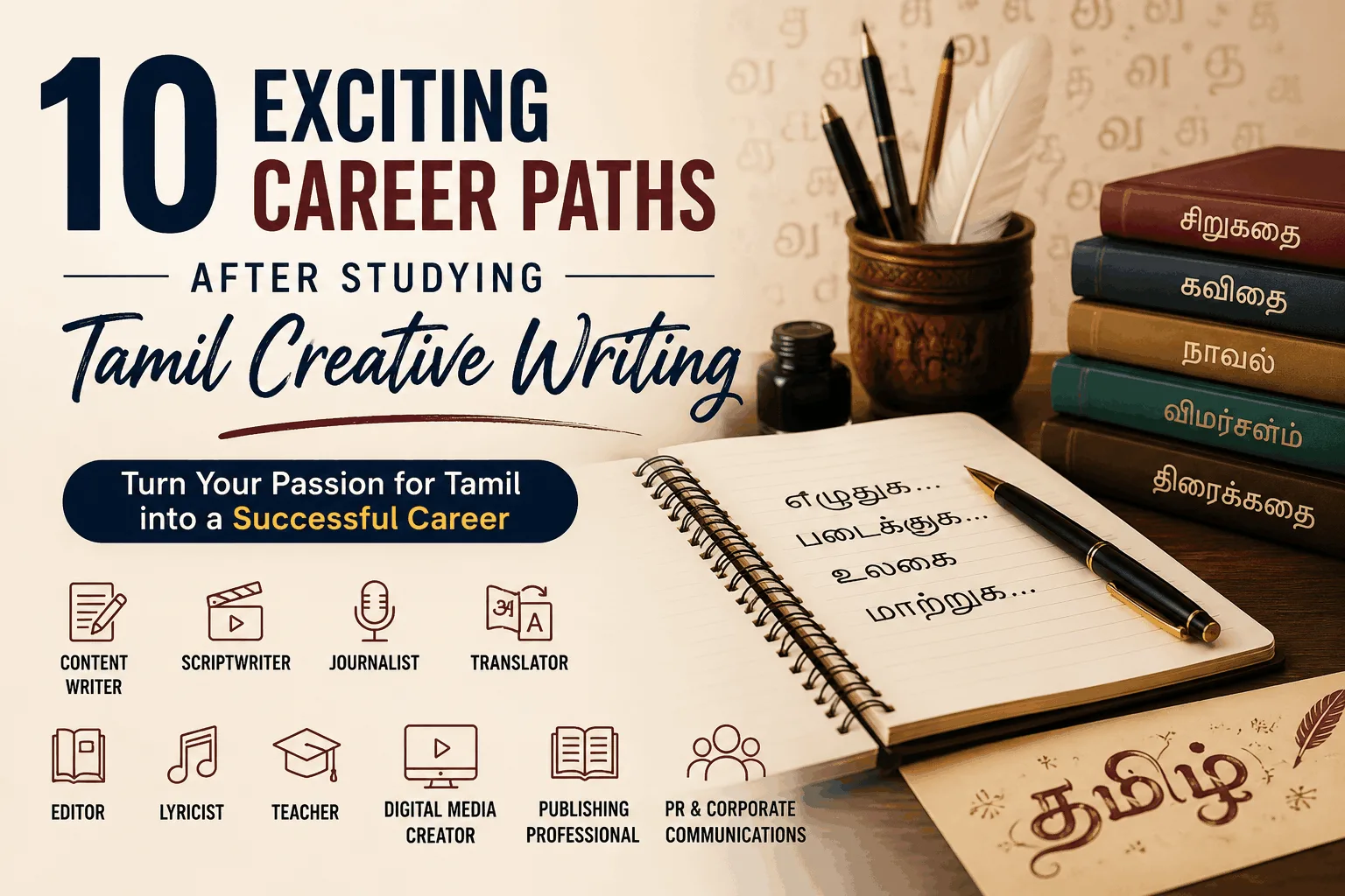 10 Exciting Career Paths After Studying Tamil Creative Writing