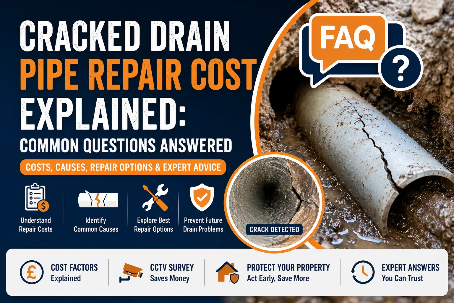 Cracked Drain Pipe Repair Cost Explained: Common Questions Answered