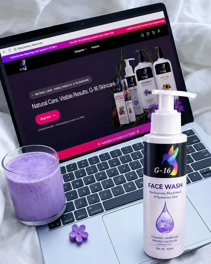 G-16 Anti-Acne & Pimple Care Face Wash for Men & Women – Deep Cleansing for Clear, Glowing Skin