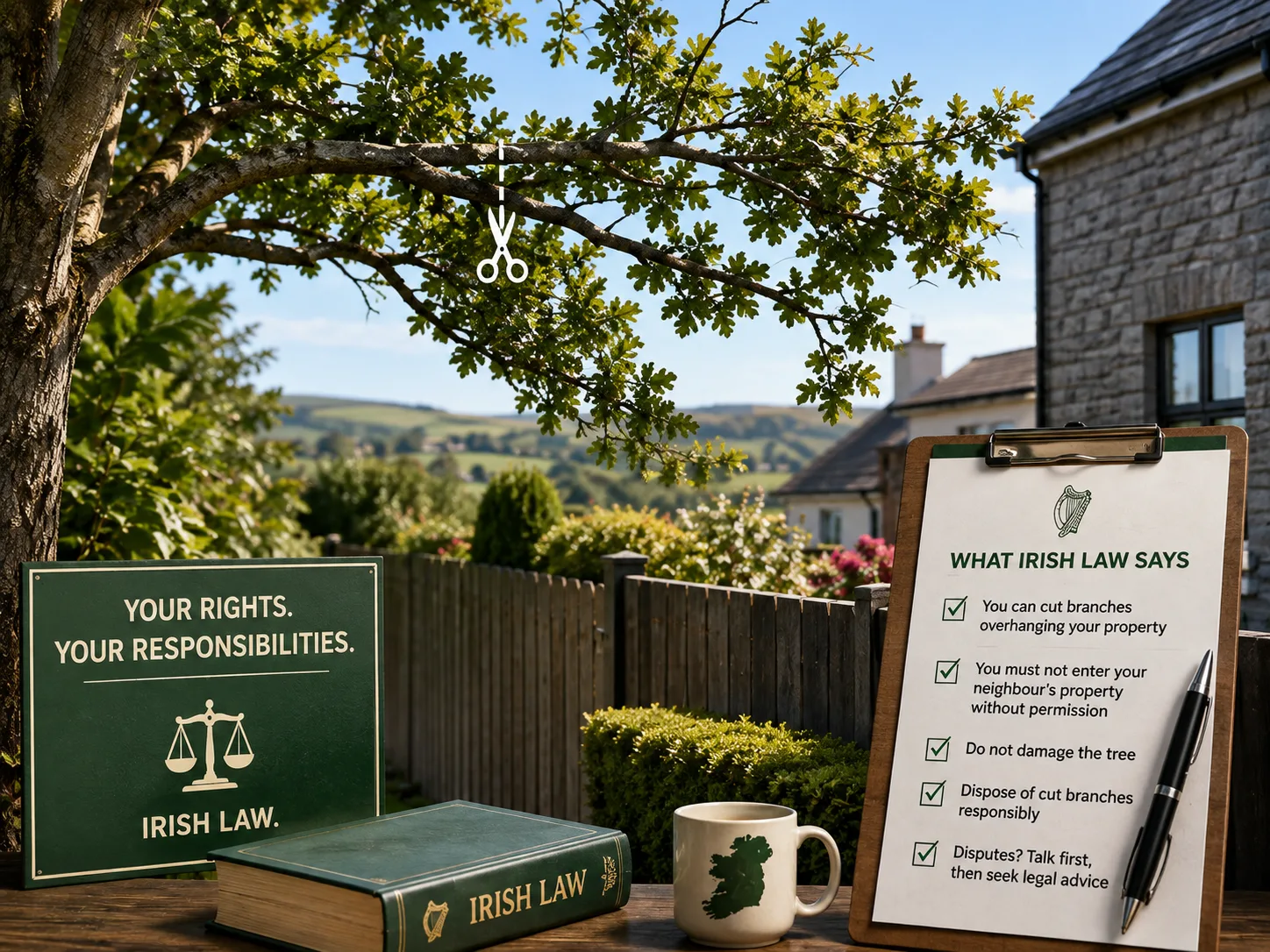 Can I Cut My Neighbour's Overhanging Tree Branches? What Irish Law Actually Says