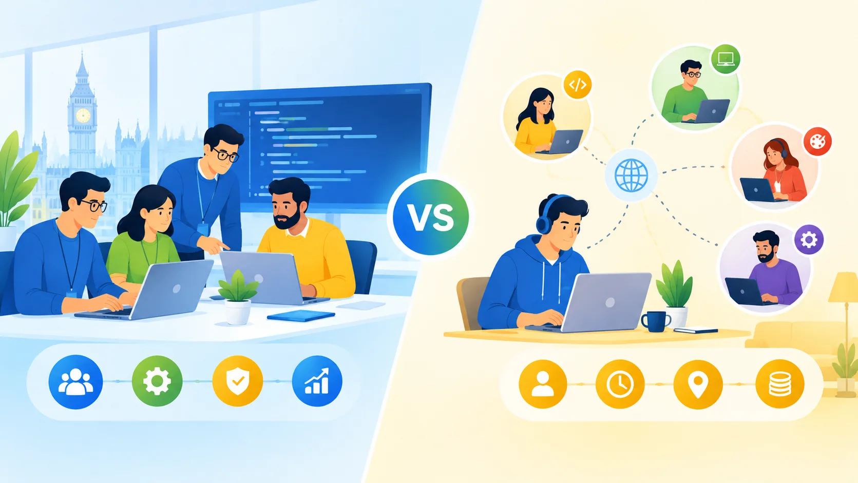Dedicated Development Team vs Freelancers for UK Business