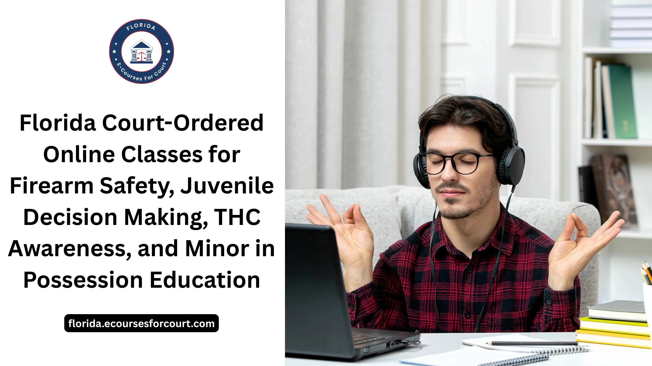 Florida Court-Ordered Online Classes for Firearm Safety, Juvenile Decision Making, THC Awareness, and Minor in Possession Education
