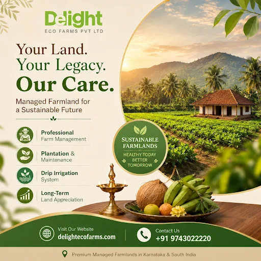 Farm Land for Sale in Sakleshpur: What Buyers Should Know Before Choosing a Managed Farmland Property Delightecofarms