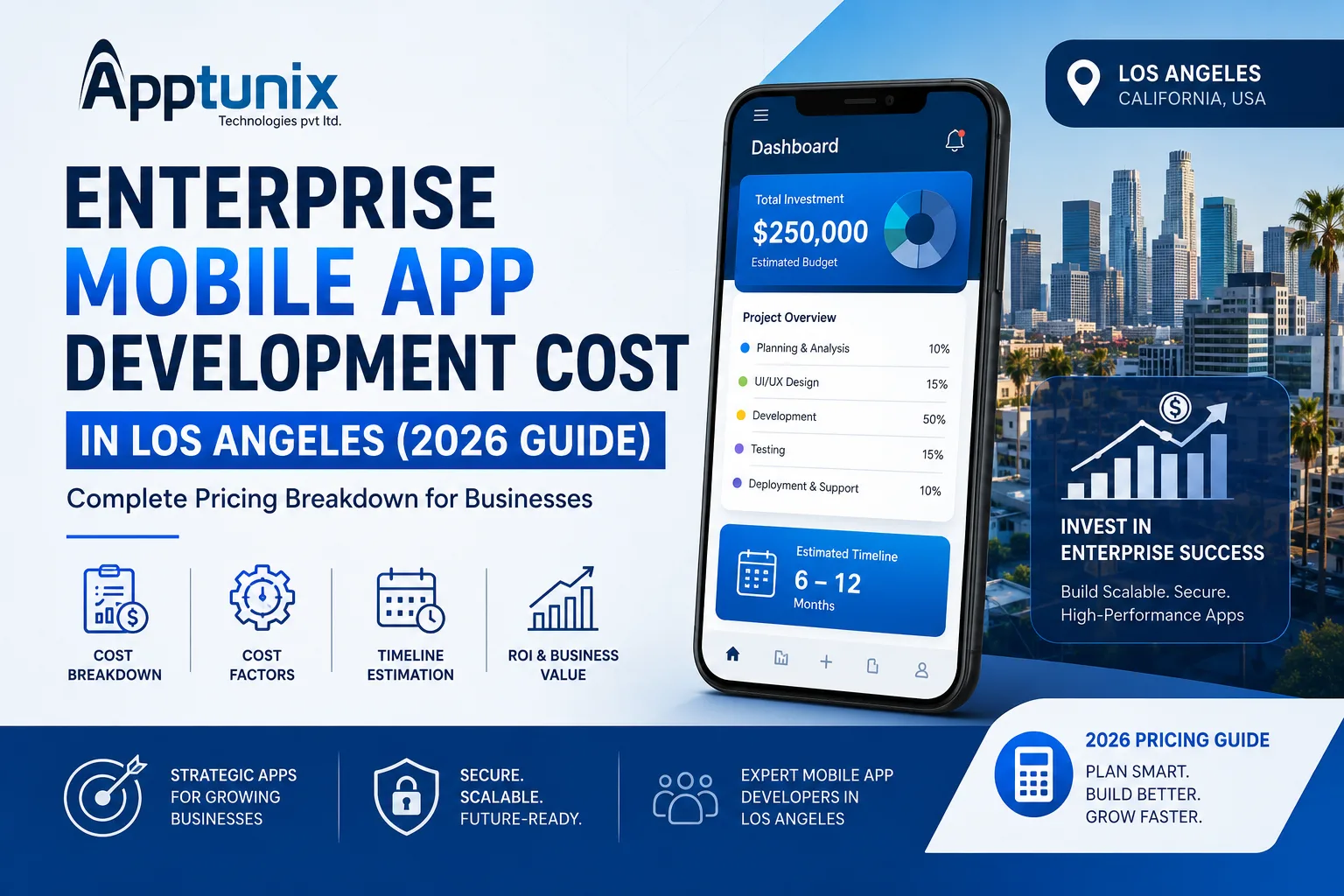Enterprise Mobile App Development Cost in Los Angeles (2026 Guide): Complete Pricing Breakdown for Businesses