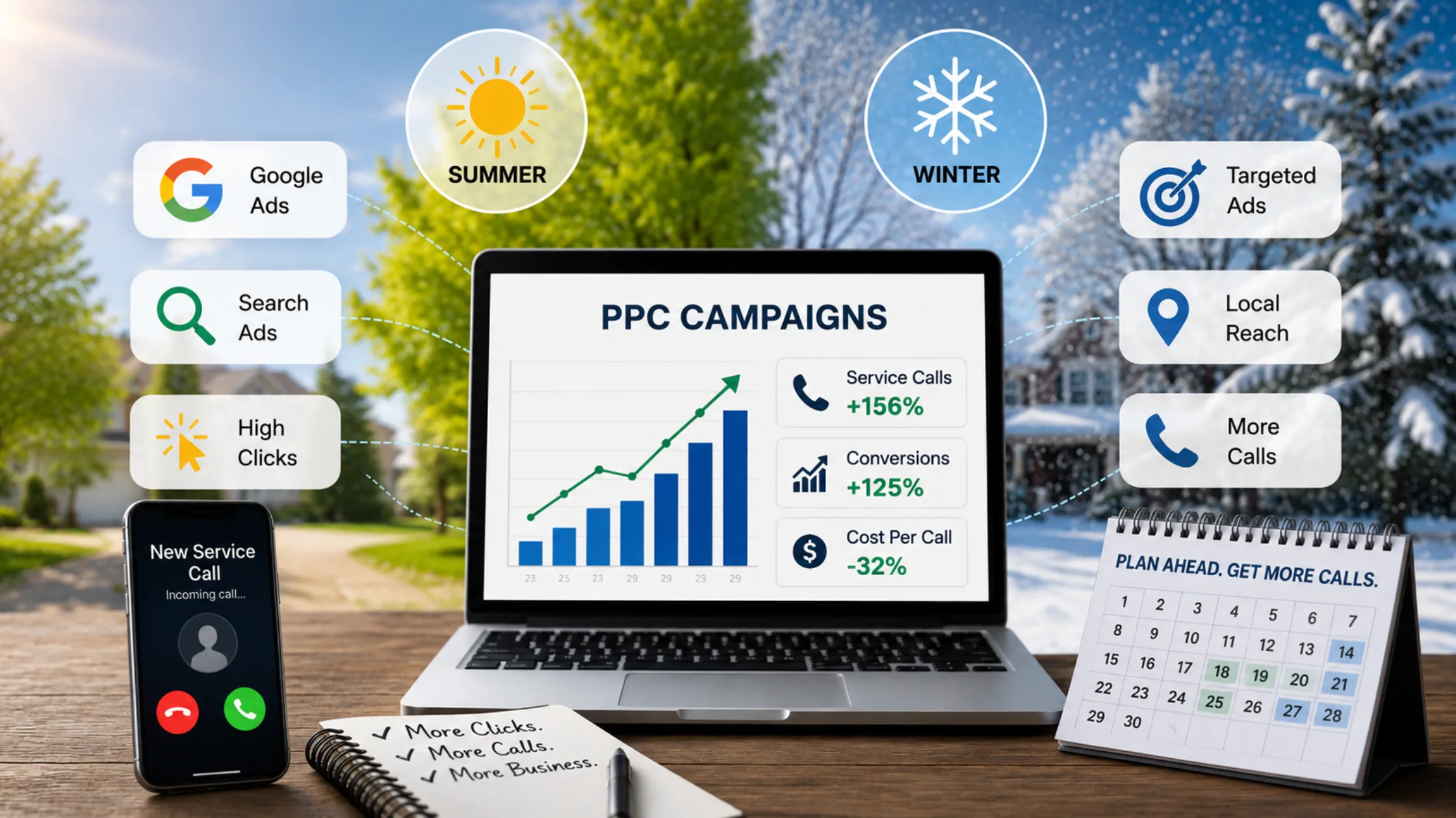 How Seasonal PPC Campaigns Increase Service Calls