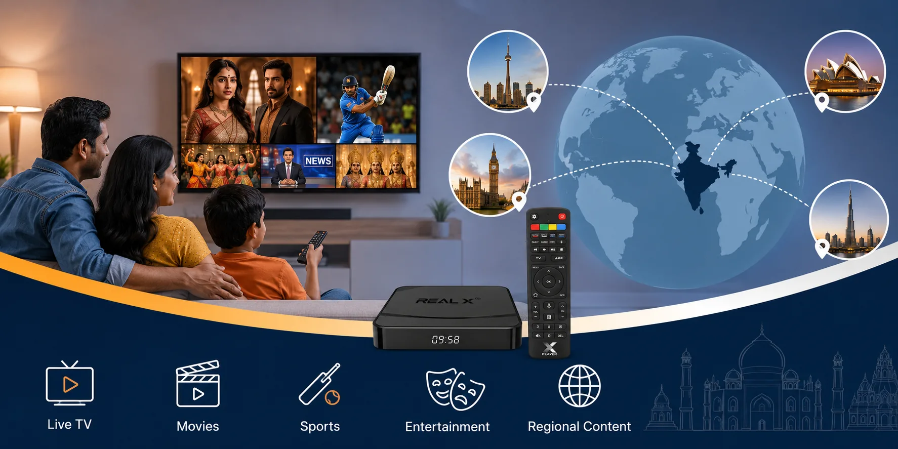 RealTV IPTV | Indian TV Box with Live Indian Channels, Movies & Sports