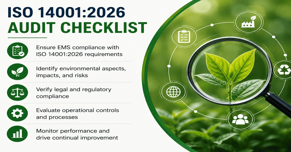 ISO 14001:2026 Audit Checklist: Everything You Need to Know