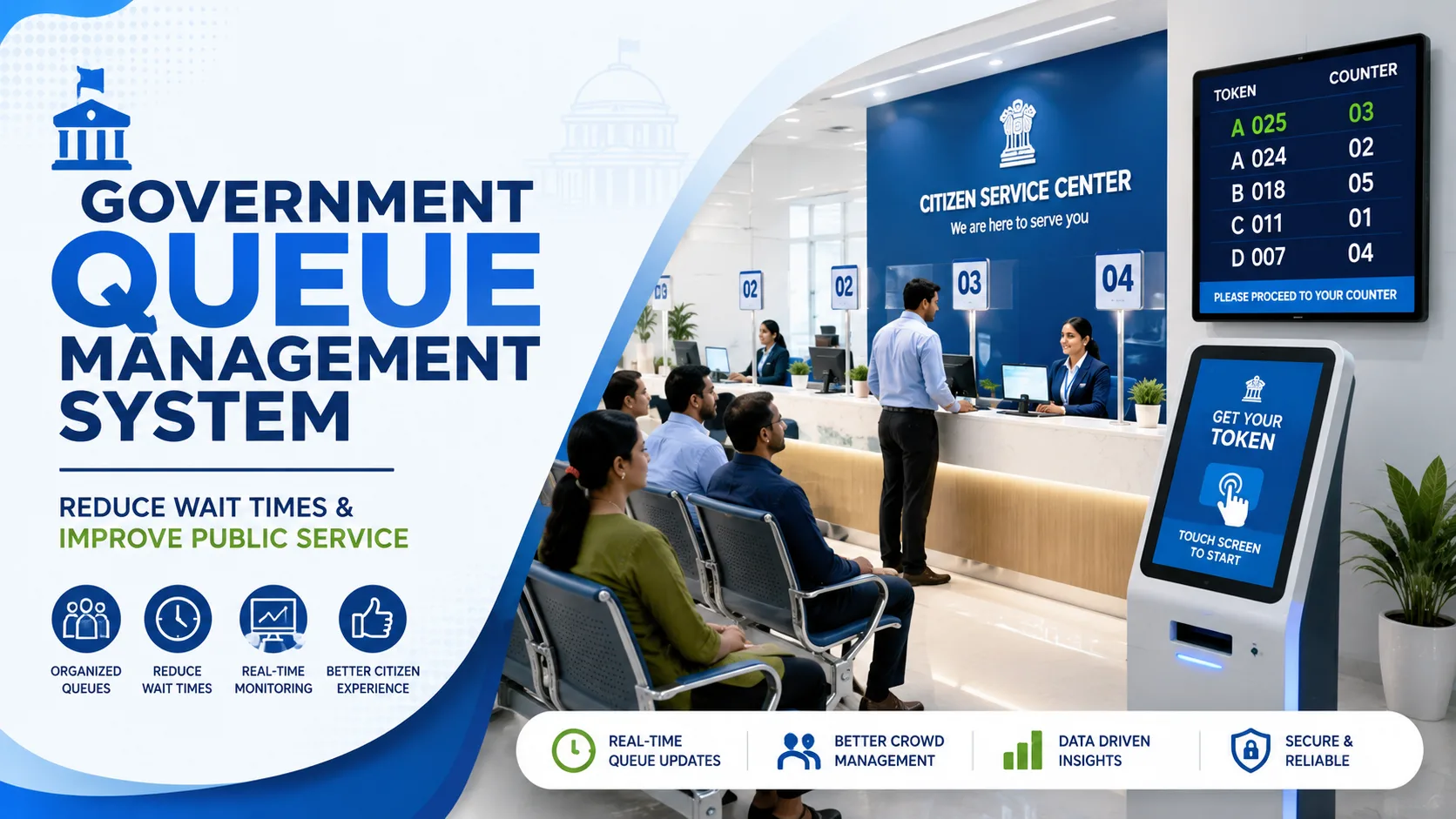 Government Queue Management System: Improving Citizen Services and Reducing Wait Times