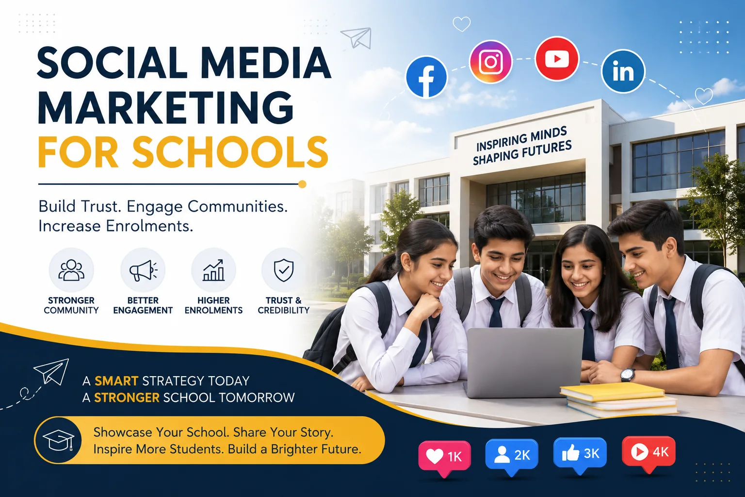 Social Media Marketing for Schools: Building Trust, Community, and Student Enrolment in the Digital Age
