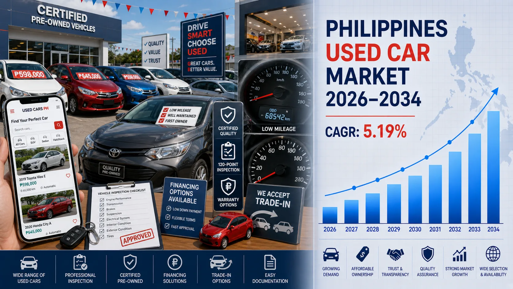 Philippines Used Car Market 2026-2034: Size, Share, Growth, Trends and Future Outlook