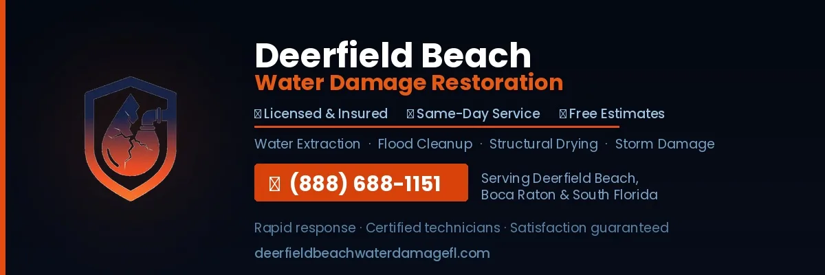 Emergency Water Mitigation in Deerfield Beach, FL — Why the First Few Hours Make All the Difference