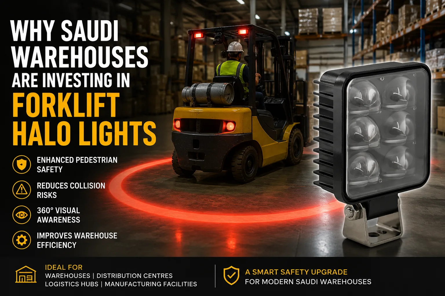 Why Saudi Warehouses Are Investing in Forklift Halo Lights