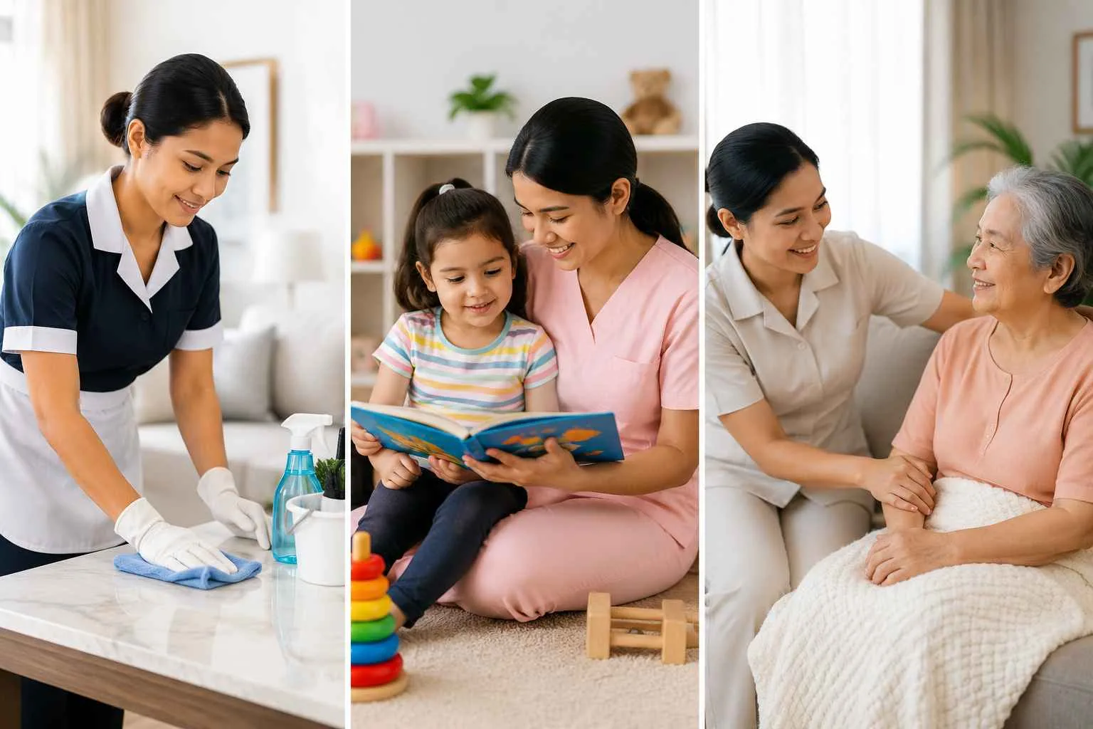 How to Choose Between a Maid, Nanny, and Caregiver
