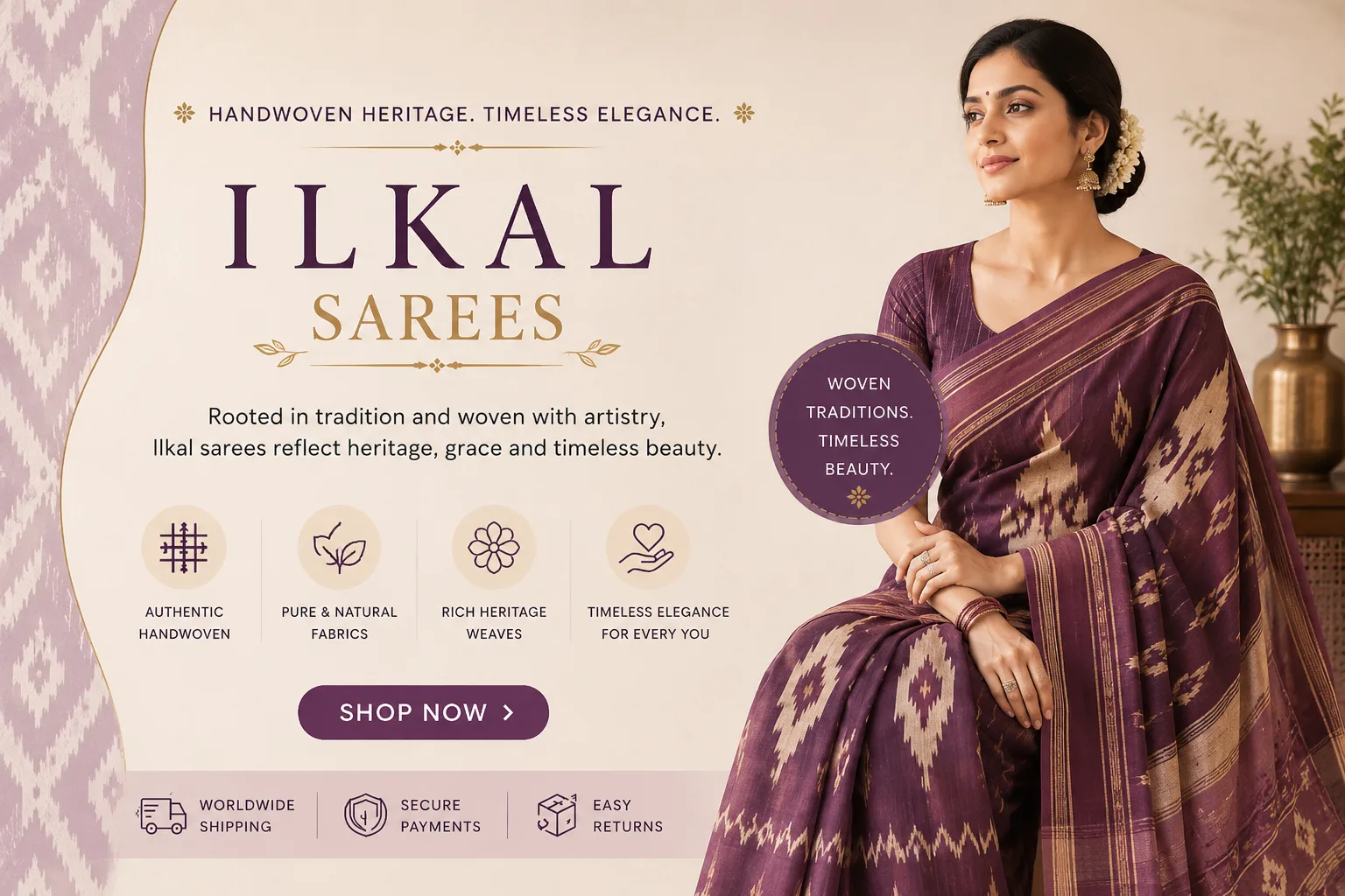How to Identify Pure Ilkal Saree Before You Buy