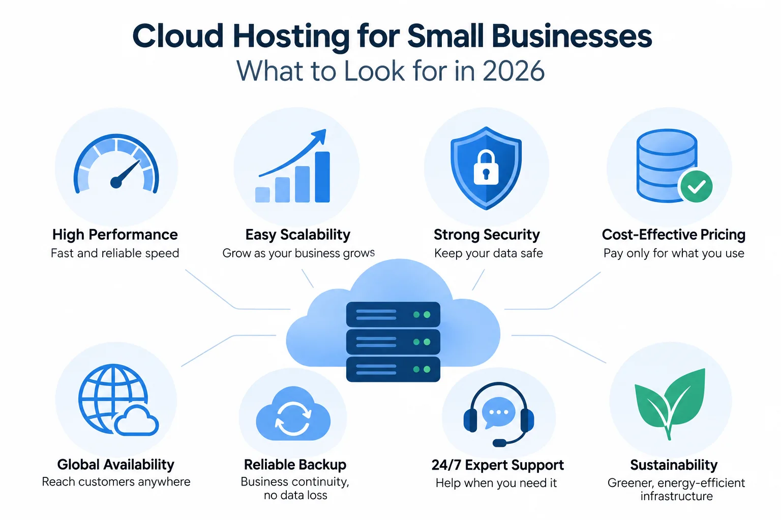 Cloud hosting for small businesses: what to look for in 2026