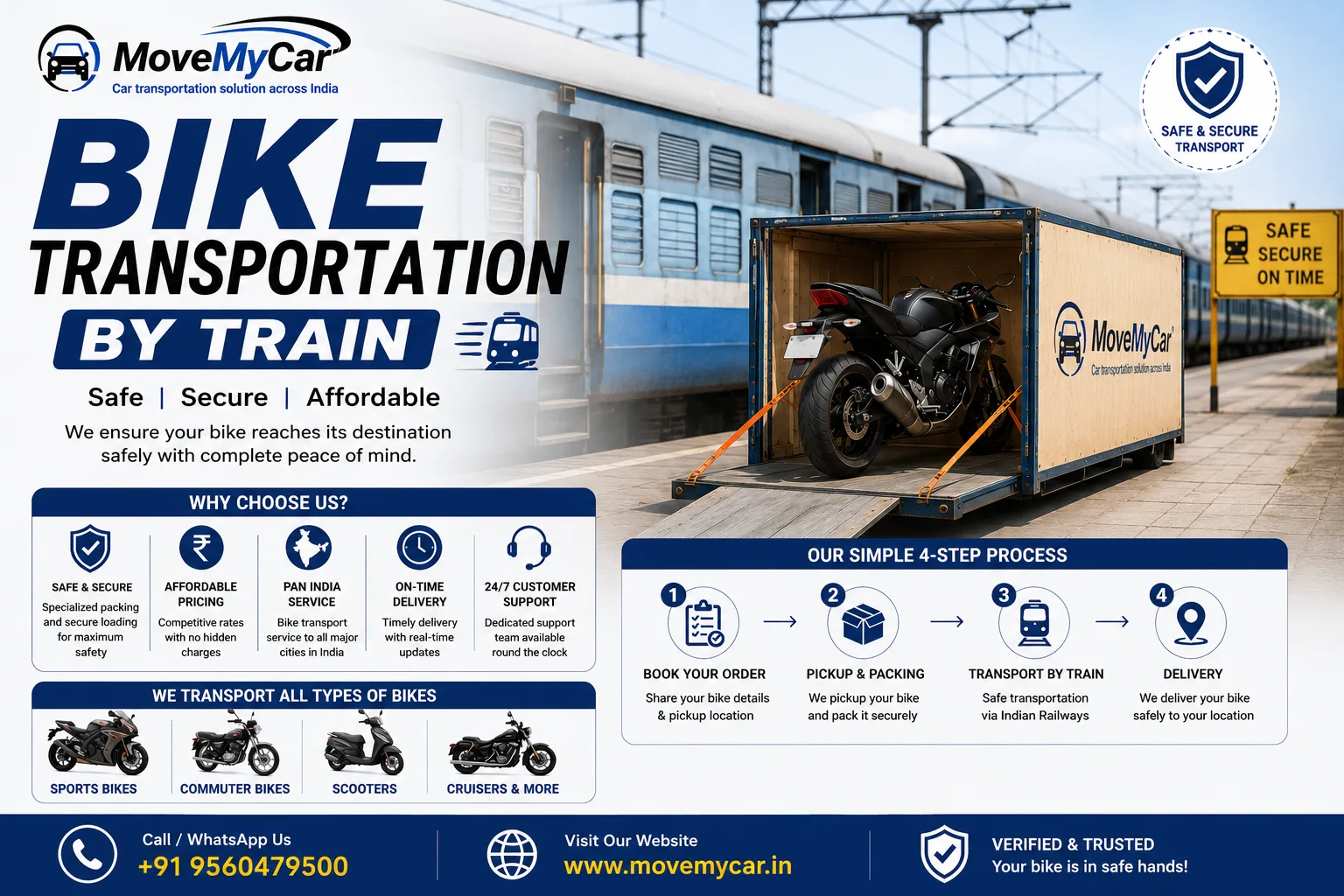 Things You Can Do To Make Bike Shifting By Train Safe for Your Vehicle