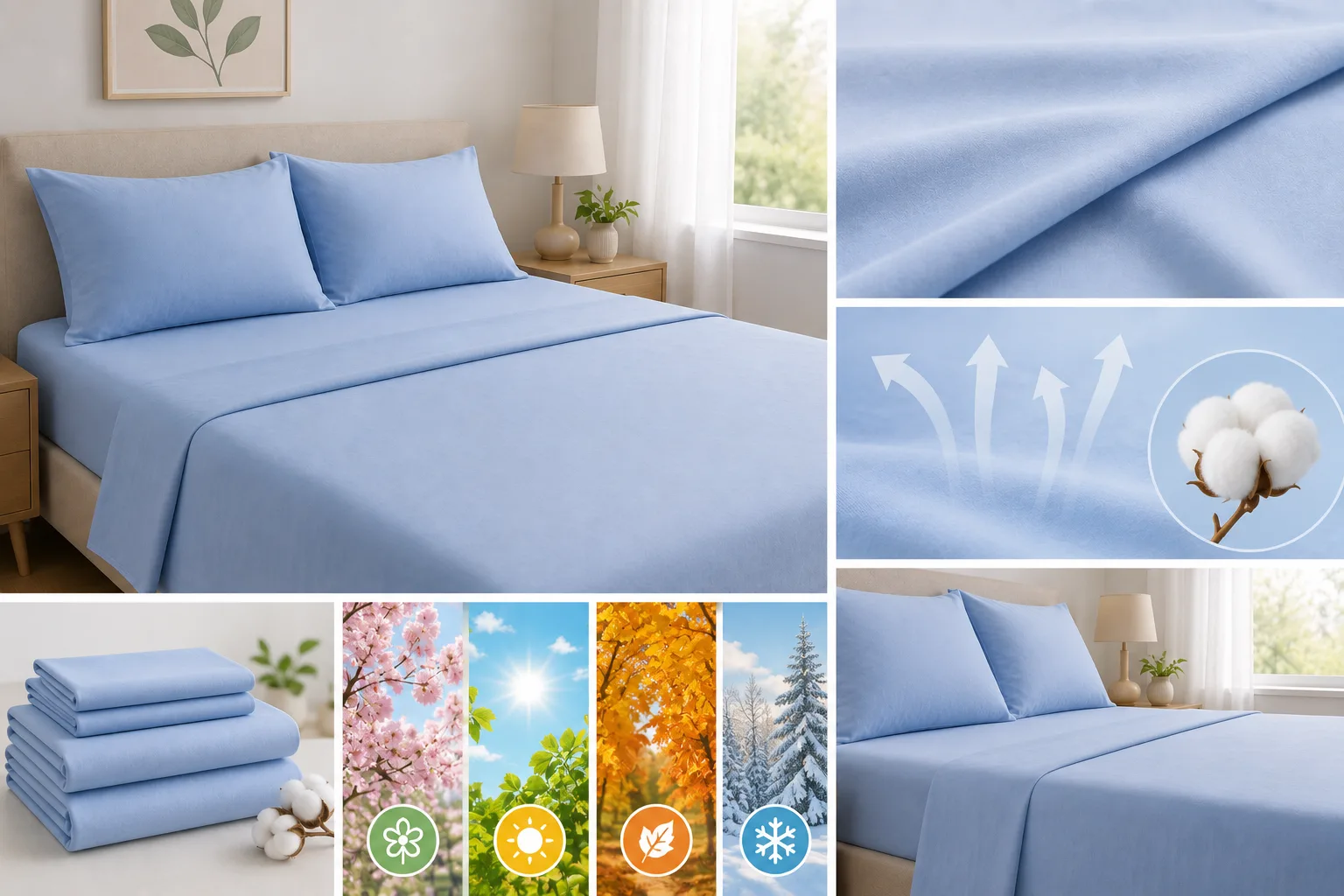 Pure Cotton Bed Sheets and Breathable Cotton Bedding for Healthier Sleep and Everyday Comfort