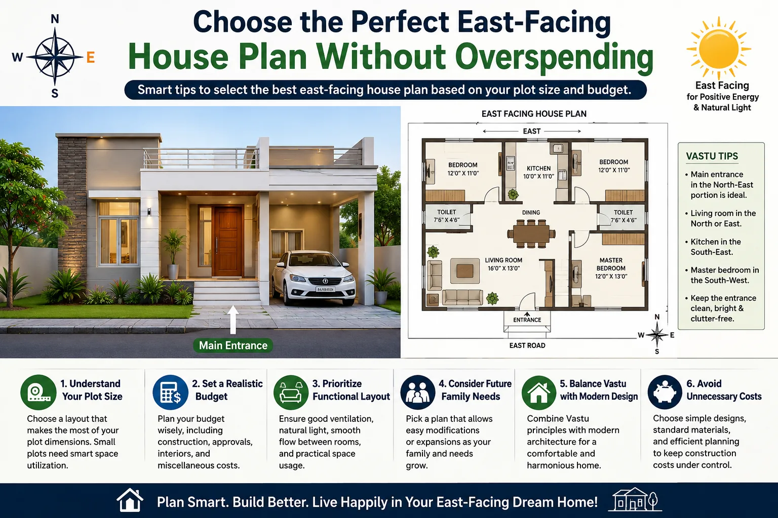 Choose the Perfect East-Facing House Plan Without Overspending