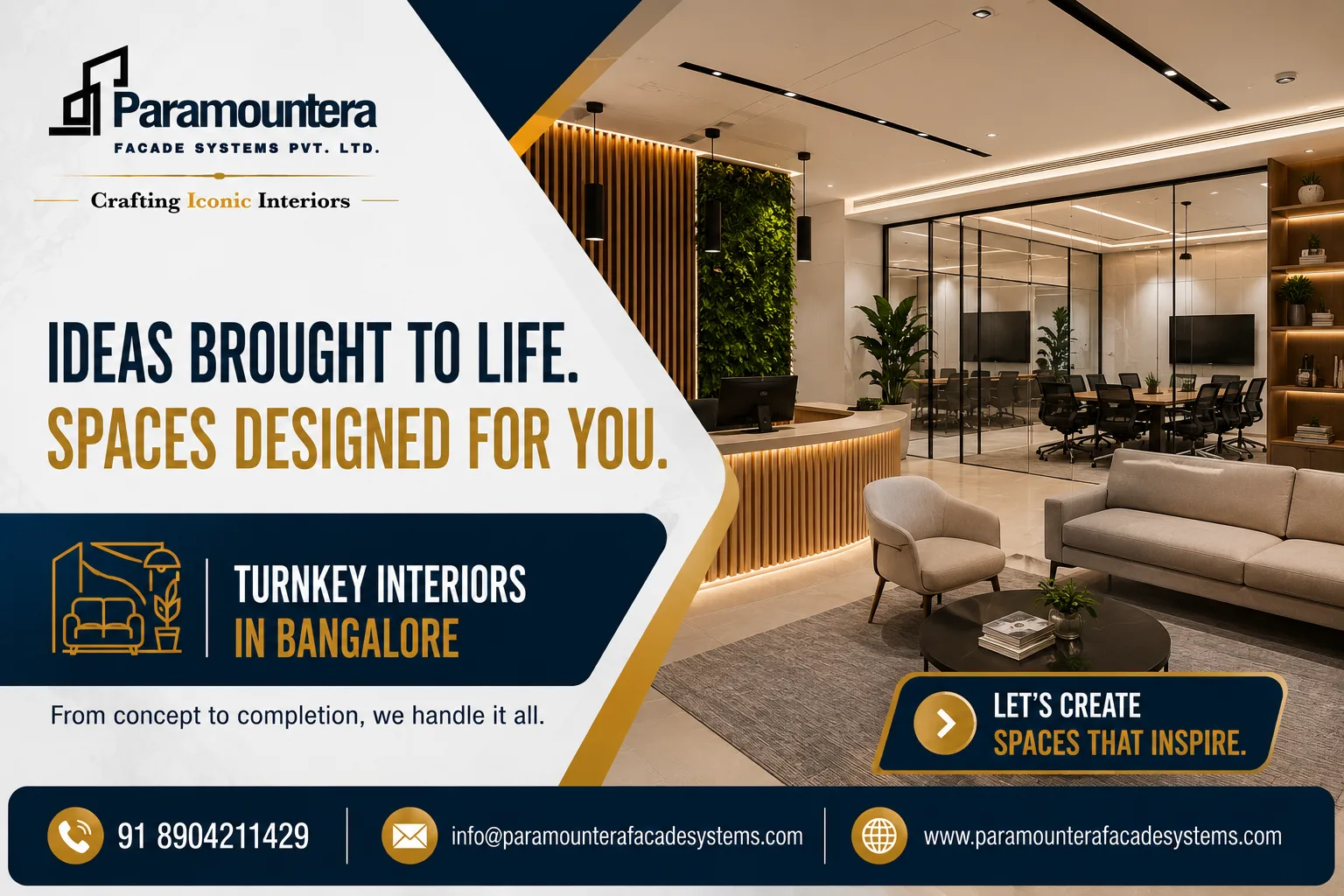 Complete Commercial Design Solutions in Bangalore for Modern Workspaces